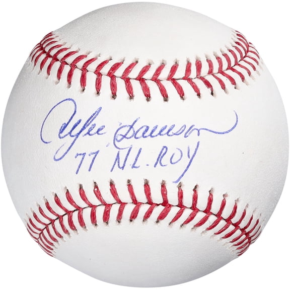 Andre Dawson Autographed Baseball with "77 N.L. ROY" Inscription - Fanatics Authentic Certified