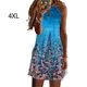 thumbnail image 3 of Vestido informal Qarigey sin mangas bohemio elegante estampado playero fiesta de vacaciones 4XL Flor azul, 3 of 6