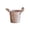 Coffee, variant on Vintage Galvanized Metal Planter with Jute Rope Handles, Vertical Ribbed Farmhouse Hanging Bucket, Rustic Iron Flower Pot for Indoor Outdoor Greenerys Herbs Home Garden Porch Decor