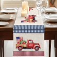 thumbnail image 3 of Table Runners 72 Inches Long Dress Scarves, 4th of July Farmhouse Kitchen Table Runner, Coffee Tablerunners, Red Truck Watermelon Patriotic Star USA Flag 14x72 Inch, 3 of 9