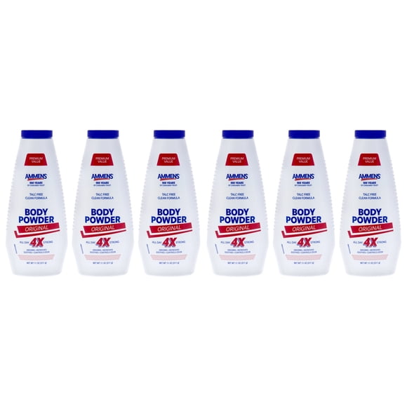 Poudre pour le Corps - Original par Ammens pour Unisexe - Poudre de 11 oz - Lot de 6