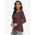 thumbnail image 5 of T-Shirt Women Long Sleeve Mock Neck Slim Fit Tops Base Layer Soft Lightweight Stretch Undershirts, 5 of 6
