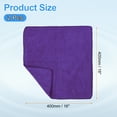 thumbnail image 2 of Uxcell 2pcs 16" x 16" Microfiber Cleaning Cloth Absorbent, Purple, 2 of 7
