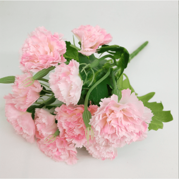 Xiao Hua flores artificiales de clavel, flores falsas, flores artificiales para decoración de bodas