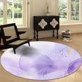 thumbnail image 3 of Round Rug 4x4ft Abstract Purple Pattern Washable Area Rug for Living Room, Modern Indoor Non Slip Circle Floor Carpet, for Bedroom Dining Room Kitchen Nursery, 3 of 7
