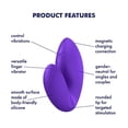 thumbnail image 2 of Satisfyer Love Riot | Versatile Finger Vibrator | Clitoris Stimulator | Waterproof (IPX7) | Rechargeable Battery | Skin-Friendly Silicone (Purple), 2 of 5