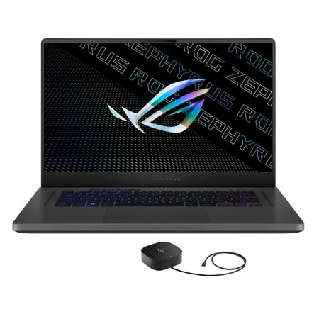 ASUS ROG Zephyrus G15 Gaming Laptop (AMD Ryzen 9 6900HS 8-Core, 15.6in 240 Hz 2560x1440, NVIDIA GeForce RTX 3080, 16GB DDR5 4800MHz RAM, 1TB SSD, Win 11 Home) with G5 Essential Dock