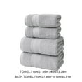 thumbnail image 7 of Elainilye Bath Towel Set of 4, Cotton Thick Soft Absorbent Towels for Bathroom, Spa, Beach - Quick-Drying, Include 2 Bath 2 Hand Towels for Home, Gym, Pool, Gray, 7 of 7