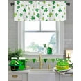 thumbnail image 3 of Valance Curtains for Windows Green Clover St. Patrick''s Day Kitchen Curtains Window Treatment Irish Holiday Decor Gold Coin Lucky Short Curtain Valances for Kitchen Bathroom Living Room, 3 of 6