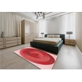 thumbnail image 5 of Ahgly Company Machine Washable Indoor Square Transitional Pastel Red Pink Area Rugs, 3' Square, 5 of 7