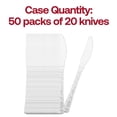 thumbnail image 6 of Smarty 7.75" Shiny Metallic Silver Hammered Disposable Plastic Knives 1000ct, 6 of 7