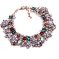 thumbnail image 4 of Collier Bavoir Déclaration Collier en Verre Coloré Collier Ras du Cou en Cristal pour Femmes Accessoires de Mode, 4 of 6