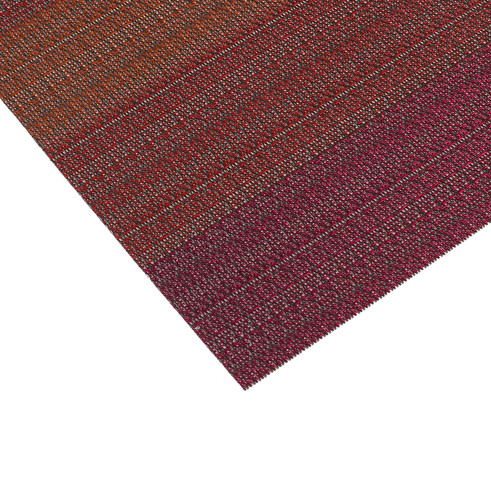 Unique Bargains Placemats Set of 6 Vinyl Place Mats for Dining Table Weave Table Mats 18" x 12" DarkRed