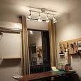 thumbnail image 6 of FSLiving Adjustable Angle H-Type Track Pendant Light with Remote Control Burlywood Metal Mini Lamp Dimmable 3 Color Changing for Gallery Loft Office Kitchen,Ceiling Track Sold Separately - Set of 3, 6 of 8