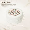 thumbnail image 2 of Fuzoiu Floral With Butterflies Print Portable Jewelry Box,Round Mini Leather Travel Jewelry Case,Small Travel Jewelry Organizer,Jewelry Holder for Ring Necklace Earring for Women Girls-White, 2 of 7