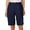 Navy_001, variant on Bmisegm Womens Casual Summer Shorts Bermuda Wide Leg Knee Length Elastic Waisted Lightweight Comfy Lounge Shorts with Pocket Black_002 L