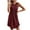 Wine, variant on Buigttklop Dress for Women 2024 Women'S Casual Summer Sleeveless Off The Shoulder Solid Round Neck Dress