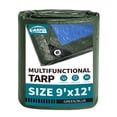 thumbnail image 1 of Lona Tarpal, 9 x 12 pies, verde, impermeable, ligera, de polietileno, 1 of 7