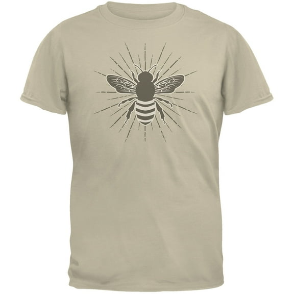 Bumble Bee Rays Sand Adult T-Shirt - Small