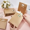 thumbnail image 3 of 12 pc Rectangle Paper Gift Bags Ribbon Bowknot Decorated Candy Tote for Birthday Wedding Silver 14.5x6x21cm, 3 of 6