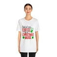 thumbnail image 4 of Unisex Jersey Short Sleeve T-Shirt Fueled by Coffee And Christmas Music, 4 of 10