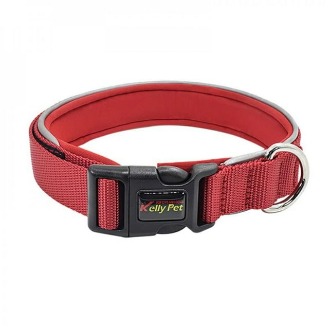 Pet Collar Reflective Dog Collar with Safety Lock Adjustable Nylon Pet Collar Suitable for Large Medium and Small Dogs Orange M