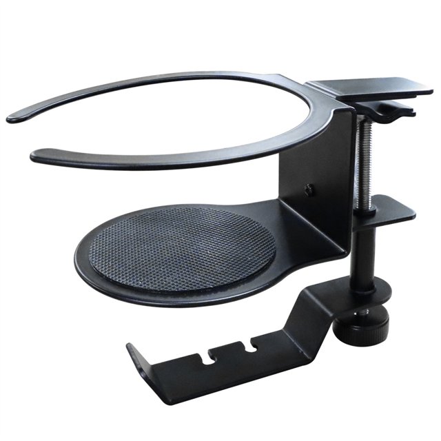 Seitruly Soporte para auriculares para juegos, soporte giratorio 360 para auriculares, soporte para vasos, gancho de pared, soporte para auriculares, Cables de audio/vídeo