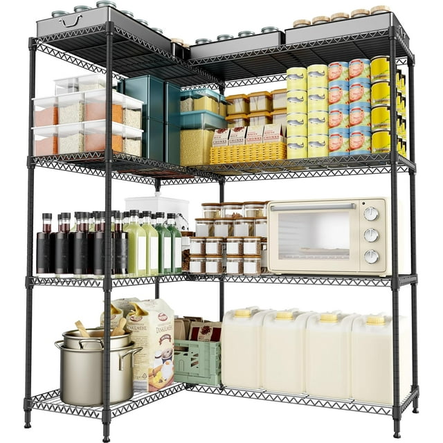 Storage Shelves Wire Shelving Heavy Duty Metal Storage Shelving Unit Adjustable Garage Shelving Rack Pantry Kitchen