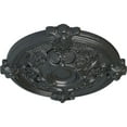 thumbnail image 3 of Ekena Millwork 17 3/8"OD x 1 3/4"P Hamilton Ceiling Medallion (Fits Canopies up to 3 3/4"), Hand-Painted Pewter, 3 of 6