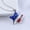 02#Pentagram American Flag, variant on USA Labor Day American Flag Rhinestone Heart Independence Day Pendant Necklaces-02#Pentagram American Flag