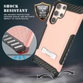 thumbnail image 3 of Tri-Shield Combination for Samsung Galaxy S22 Ultra 5G Case, Nakedcellphone [Military Grade] Rugged Cover with Metal Kickstand [Includes Wrist Strap Lanyard + Belt Clip Holster], 3 of 7