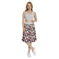 thumbnail image 2 of Women's Owl Winged Animals Woodland Flora A-line Printed Skirt Casual Wear, S, Coral Black and White, by Ambesonne, 2 of 6