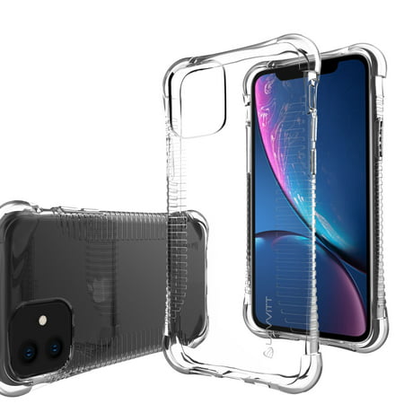 Luvvitt Clear Grip Case Designed for iPhone 11 with Shockproof Drop Protection Slim Soft Hybrid TPU Gel Bumper Scratch Resistant Silicone Cover for Apple iPhone 11 XI 6.1 inch 2019 - Crystal