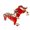 Red, variant on Stylish Zodiacs Horse Brooch Portable for Sensitive Skin