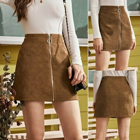 Fashion Women Corduroy Skirt New Arrival Mini Slim Skirt Casual High Waist  Zipper Bodycon Ladies Skirts Vintage Womens Skirts | Walmart Canada