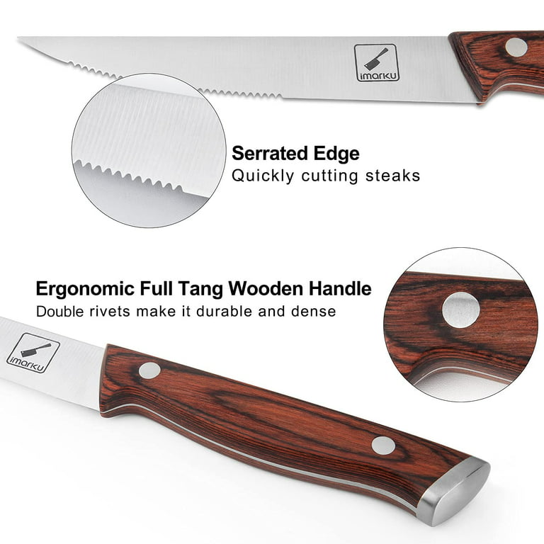 Steak Knives, Steak Knives Set of 6, Japanese HC Steel Premium