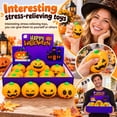 thumbnail image 2 of Halloween Pumpkin Squishy Toys 12 Pcs, Jack O Lantern Stress Balls in Display Box, Slow Rising Squeeze Fidget Toy, Stress Relief Sensory Toy for Kids Adults, Party Favor Gift, 2 of 8