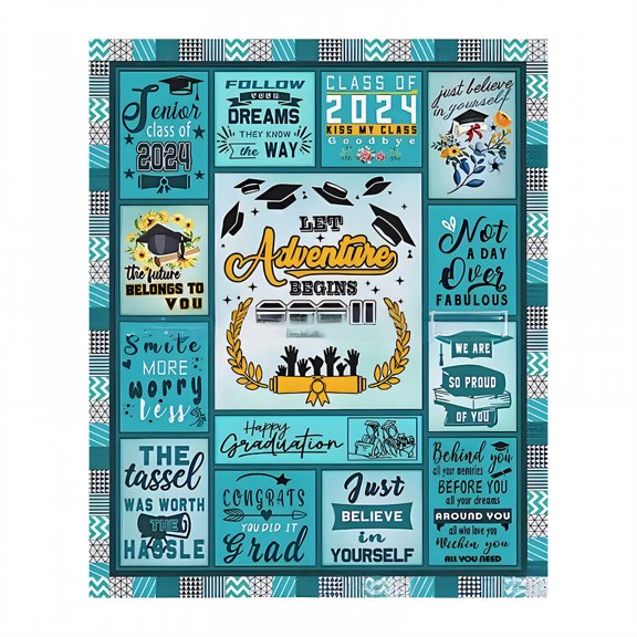 AUQ Throw Blanket,Personal Quote Blanket Warm Blanket,Intimate Gift Option Bed Throw Blanket,Style1,60*80in