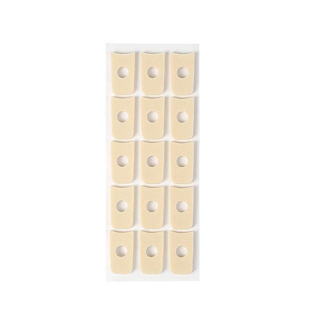 Vogacara 15 unids/set cojín para callos, reemplazo autoadhesivo portátil, antideslizante, a prueba de golpes, Protector de almohadilla para pies de Cuidado de los pies forma de U Vogacara CE014616-01