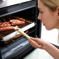 thumbnail image 4 of zhangmingg Wooden Oven Rack Puller Practical Handle Stretch for Safe Food Retrieval From Toaster Air Fryer and Baking Appliances, 4 of 6
