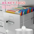 thumbnail image 4 of Uxcell Metal Rim Key Tags Blank Round Paper Tags Bulk Writable Keychain Identifiers with Knotted String White, 4 of 7
