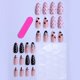 thumbnail image 3 of Uñas postizas adhesivas Dulyork almendra medianas con lunares, 24 piezas, 3 of 6