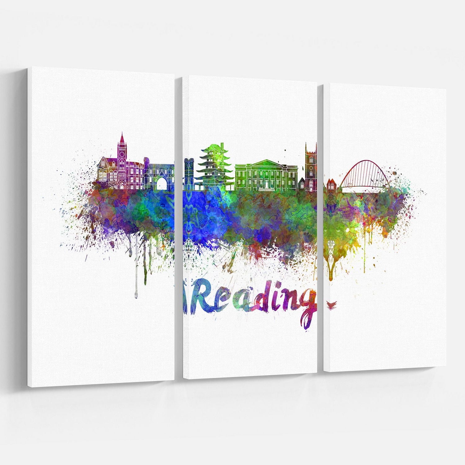 Design Art Reading Skyline Canvas Print