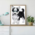 thumbnail image 3 of nipocaio Little Husky, 5D Painting Kit Rhinestone Embroidery Cross stitch Kit Craft Canvas Wall Decor 12x16 inches, 3 of 5