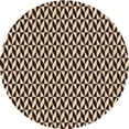 thumbnail image 1 of Ahgly Company Machine Washable Indoor Round Transitional Black Brown Area Rugs, 7' Round, 1 of 7
