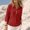 *Red, variant on ClodeEU Women's Waffle Knit Henley V Neck 3/4 Roll Sleeve Tunic Top,Loose Solid Casual Shirt Black,Women's Plus L