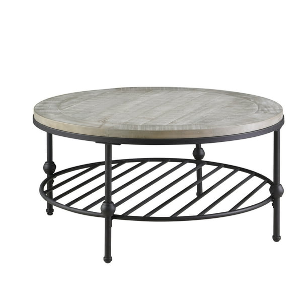 Round Upholstered Coffee Table With Storage Drawers Large Azspring