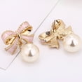 thumbnail image 4 of FENGGHAO Bow Pearl Ear Clips Korean Style Fashion Earrings Trendy Clip On Accessories Non Pierced Versatile Statement Pieces, 4 of 6