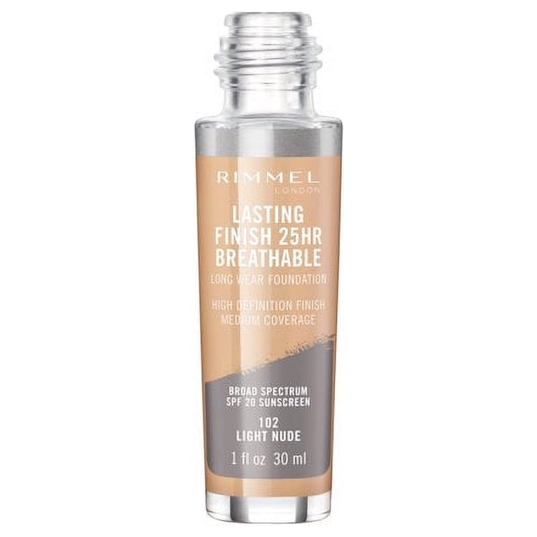 Fond De Teint Rimmel Lasting Finish 25H Breathable - Teint 102 Light Nude - 30ml - Neuf