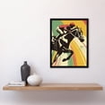 thumbnail image 4 of Artery8 Jockey on Race Horse Artwork Bold Colourful Pop Living Room Art Print Framed Poster Wall Decor 12x16 inch, 4 of 5